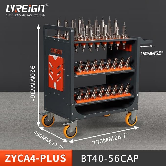 CNC Tool Organizers Service Carts, Large Capacity CNC Tool Holder Storage Cart, CNC Trolley is Suitable for Warehouses Mechanic Factory Garage