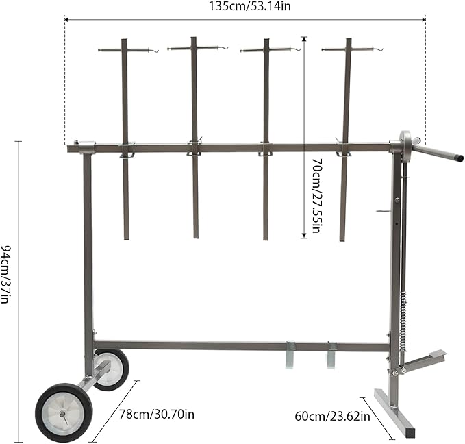 Adjustable Car Body Paint Rack, Paint Stand Repair Work Stand, Bumper/Body Panel/Door Hood Stand Holder, Auto Body Tool for Garages, Repair Shops, and DIY