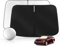 Windshield Sun Shade for Toyo-ta Camry LE XSE XLE Hybrid SE 2012-2017 Foldable Sunshade Custom Fit Front Window Car Interior Accessories Protector Blocks UV Rays