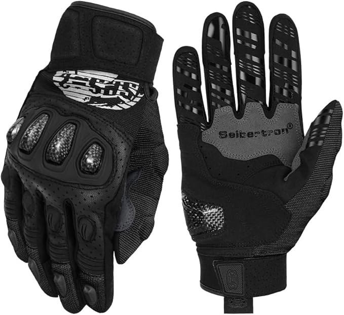 Seibertron SPS Series Touchscreen Motorcycle Motocross BMX ATV MTB Bicycle Cycling Full or Half Finger Gloves Adult and Youth