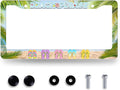 Beach Please License Plate Frame Hawaii Flip Flops License Plate Stainless Steel Auto Parts Funny License Plate Holder Men Women Decoration with Screw License Plate Holder 12"x6"