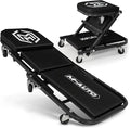 M-AUTO Foldable Z Creeper 2-in-1 Rolling Folding Car Creeper & Seat, 36" Adjustable Roller Garage Chair Lay Down or Sit, 330LBS Capacity Under Car Roller Creeper with 6 Swivel Casters, Black