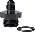 4AN Male Flare to 8AN ORB O-ring Boss Fuel Pump Rail Adapter Fitting Aluminum Black