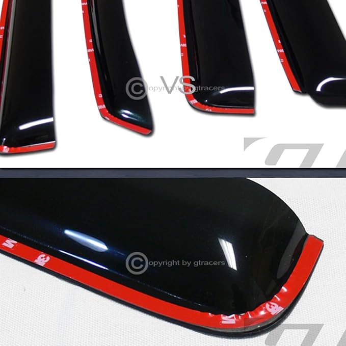 in Channel Window Deflector Sun/Rain/Wind Guards Smoke Window Visors 4Pc Set 2002-2006 Compatible with Chevy Trailblazer EXT/GMC Envoy XL/XUV Models