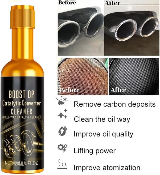 Catalytic Cleaner, Boost Up Catalytic, Boost Up Catalytic Converter Cleaner Auto Parts EngineFuel and Exhaust Pipe Cleaners,Fuel System Treatment Oil for Gas and Diesel Car (3PCS)