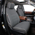 EKR Custom Fit Tacoma Front Car Seat Covers for Select Toyota Tacoma 2016 2017 2018 2019 2020 2021 2022 2023 Double Cab/Access Cab - Front Row Only, Leather(Gray)