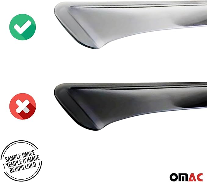 OMAC Window Visor Vent Rain Deflector for Hyundai Tucson 2016-2021 Black Smoke 4 Pcs