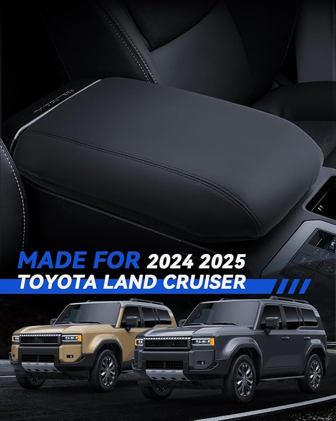 Armrest Cover for Toyota Land Cruiser 2024 2025 Accessories Center Console Middle Lid Pad Protector for Car Elbow Rest