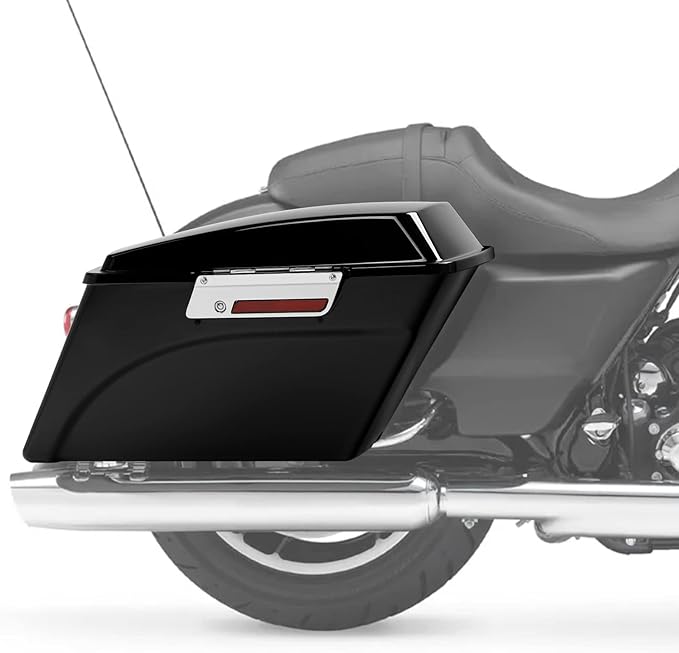 XFMT Motorcycle Saddlebags Vivid Black Hard Saddle Bags Trunk For Harley Touring Road King Street Glide Road Glide Electra Glide Ultra Classic 1994-2013