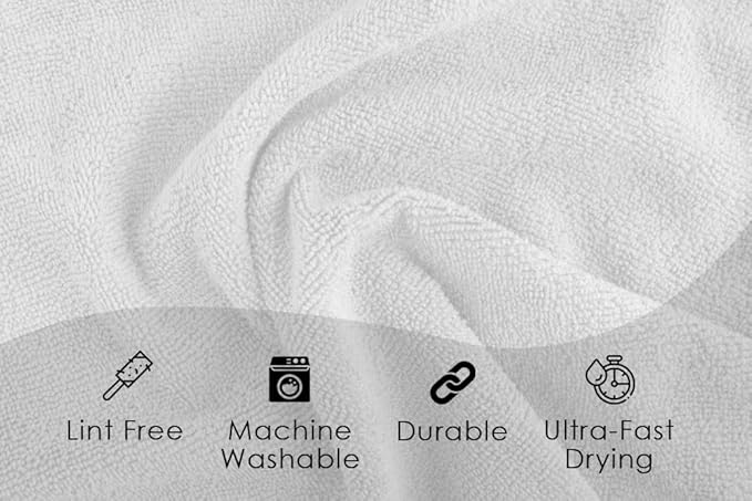 Avalon Towels Microfiber Cleaning Cloths (Value Pack of 36) Size 16" x 16", Highly Absorbent Cleaning Rags, Lint Free Cleaning Towels, Reusable and Washable, Microfiber Towels for Cars (Multi Color)