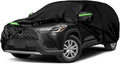 Waterproof Car Cover Compatible with Toyota Corolla Cross 2022-2025, Black 210T Inside Cotton Cover with Door Zippers for Snow Rain Dust Outdoor Protection
