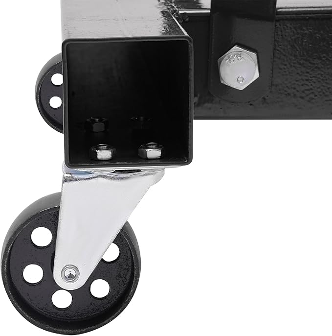 Folding Engine Hoist 1 Ton Engine Crane Lift with 6 Caster Wheels 2200LBS Steel Hydraulic Engine Crane 4 Adjustable Positions for Car Fixing Workshops Garages Warehouse(Sent in 2 Packages)