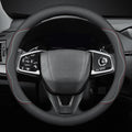 New Nappa Leather car Steering Wheel Cover, Universal 15 inch Black