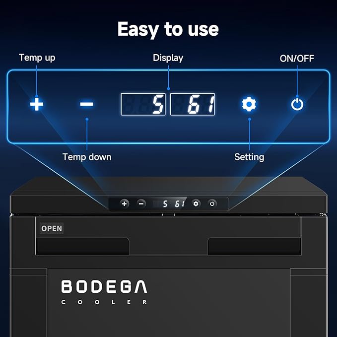 BODEGACOOLER 12 Volt Refrigerator, 83L RV Refrigerator APP Control, RV Fridge and Freezer, Travel Compressor Cooler with Lock, (-4℉-46℉) Car Fridge for Truck, RV, Camping, Boat -12/24V DC, Black