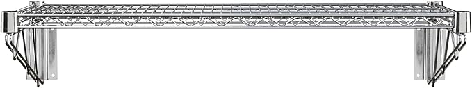 14" x 36" Chrome Wire Wall Mount Shelf