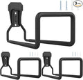 3PCS Metal Garden Hose Hook Heavy Duty Water Hose Hook Wall Mounted Garage Hook Sturdy Storage Bracket Stand Organizer 120lbs for Water Extension Cords Black