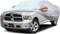 KEYOOG Car Cover, Fit for 213"-237" Length Pickup Truck, 6-Layer All-Weather Waterproof, Universal in All Seasons, Snow Prevention, Rainproof, Acid Rainproof, Sunscreen, Orange Reflective Strip