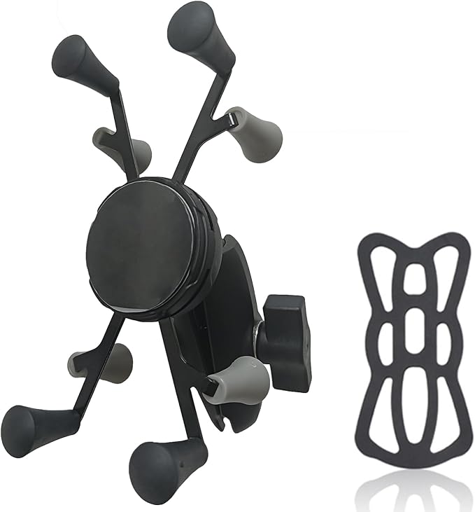 Strg Tablet Mount with Composite Double Socket Arm(Medium) for 6" Tablets, Tablet Holder Compatible with RAM B Size 1" Ball Mounts Components for Motorcycle Bike Car etc