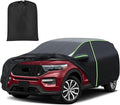 Mixsuper Liner Car Cover for Ford Explorer 1995-2026, 7 Layers Full Car Cover All Weather Car Covers for Explorer, Waterproof Outdoor Cover with Zipper Door Reflective Strips