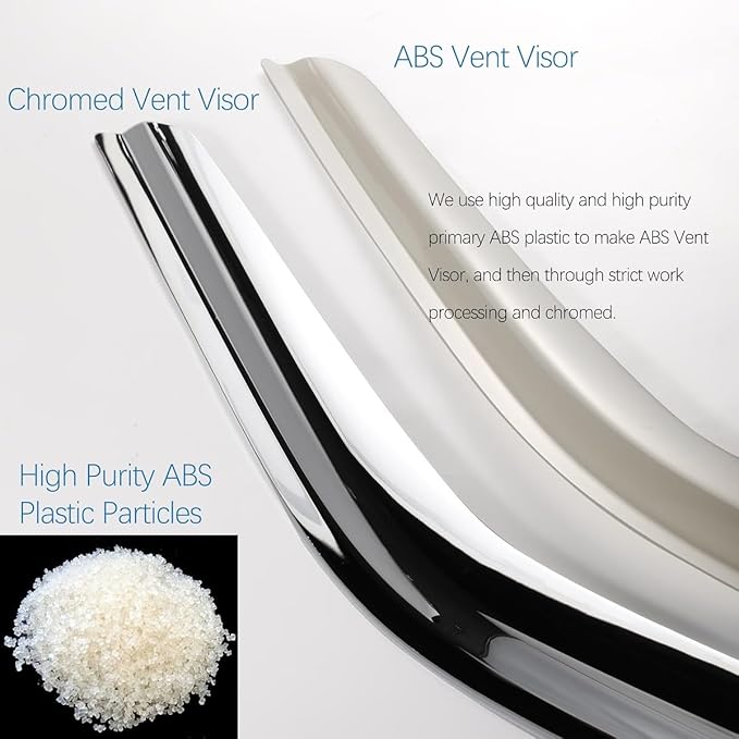 94966Y Chrome Side Window Visor Wind Vent Deflector,4pcs Outside Mount Style Shade Sun Rain Guards Set fit for 2015-2020 Cadillac Escalade ESV,Chevy Suburban 1500,GMC Yukon XL
