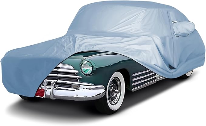 iCarCover Premium Car Cover for 1941-1948 Chevy Aerosedan Fleetline Heavy Duty Waterproof All-Weather Automobiles Custom Fit Indoor Outdoor UV Snow Protection Covers with Straps and Bag