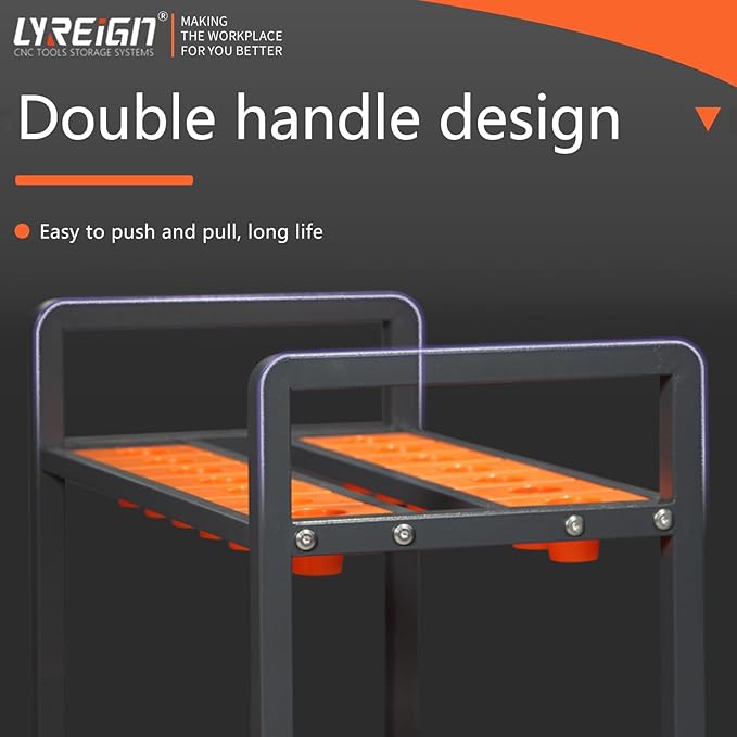 Mobile CNC Tool Storage Cart, CNC Trolley is Suitable for Warehouses, Utility Carts Tool Organizers Storage Rack for Storehouse Factory Garage