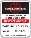 Oil Change Stickers for Windshield Personalized with Your Logo- Custom Oil Change Labels 2''-2.8'', Clear and White Next Service Due Labels for Car Auto Vehicle Window,50-10k Stickers (Small)