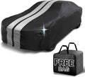 iCarCover Custom Car Cover for Buick Special (1964-1969) Waterproof All-Weather Rain Snow UV Sun Protector Full Exterior Indoor Outdoor Car Cover (Stripe - Black/Gray)