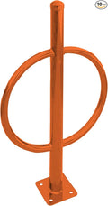 Sandbaggy Post and Ring Bike Rack - Commercial Bike Racks - Galvanized Steel - Anti-Theft Design - In Ground, Apartments, Sidewalks, Industrial (Orange, 10)