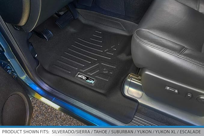 MAXLINER Custom Fit Floor Mats 2 Row Liner Set Compatible with 2007-2013 Chevrolet Avalanche