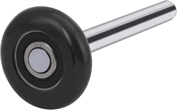 XiKe 10 Pack Black 2" Nylon Garage Door Roller 4" Stem, Quiet/Durable and High Load, Use 6200-2RS Double Seals Precision Bearings.