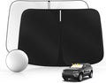 Windshield Sun Shade for Jeep Grand Cherokee 2011-2021 Foldable Sunshade Custom Fit Front Window Car Interior Accessories Protector Blocks UV Rays