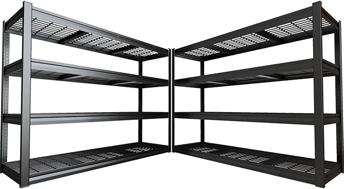 67" Wide Garage Shelving Unit, 30" D Heavy Duty Garage Storage Shelves,3500 LBS Capacity, Industrial Adjustable Shelves for Basement Warehouse, 2 Pack