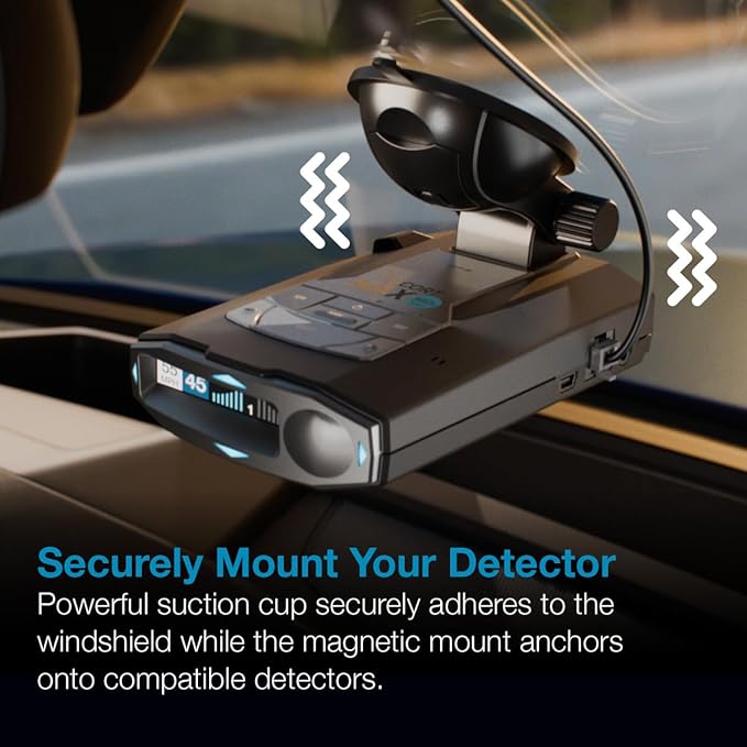 Escort MAX 360 MKII Radar Detector with EZ Mag Mount - Exceptional Range, True 360° Awareness, AutoLearn Intelligence Rejects False Alerts, Sleek Magnetic Mount for Escort Models