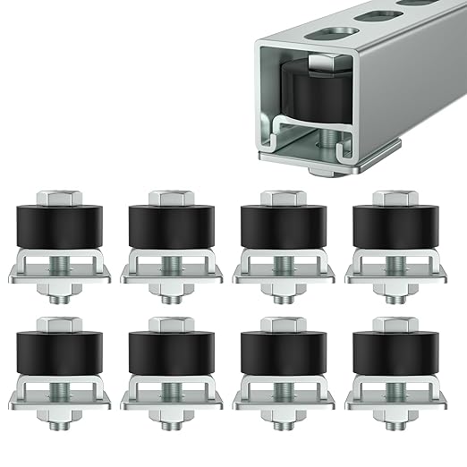 SKTREX Trolley Roller Wheels Limit Trolley Assembly Positioning for Unistrut Strut Channel with 1-5/8" Wide and All 1-5/8" or Taller Strut Channel Pack of 8