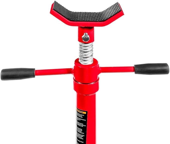 Stark USA Under Hoist Support Lift Jack Stand Wide Base 1/2-Ton 1,000 lbs Capacity Spin Handle, Self-Locking Threaded Screw, Supports Vehicle