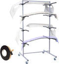 Mobile Bumper Storage Rack, Double-Sided Bumper Stand for Automobile Parts, Maximize Efficiency Auto Body & Parts Storage Pannel Tree, 8 Pairs Racks
