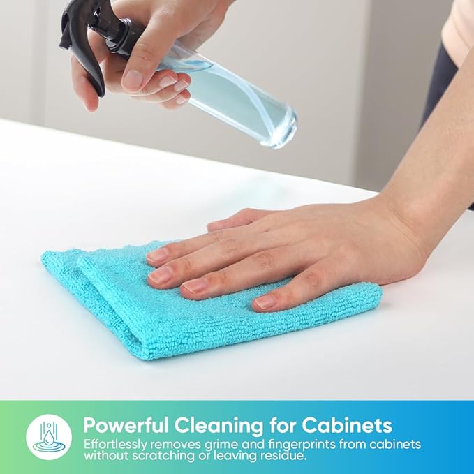HOMEXCEL Microfiber Cleaning Cloths, 24 Pack Cleaning Rags for Kitchen, Lint Free, Scratch-Free, Highly Absorbent, and Reusable Cleaning Towels for House, Window and Glass, Cars, 11X9 inch