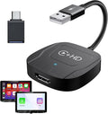 Wireless CarPlay Adapter with HDMI Input Port, 2-in-1 Car TV Mate CarPlay Wireless Adapter Converter Compatible with Switch, TV Sticks for Cars with Factory Wired CarPlay, Streaming Devices for TV