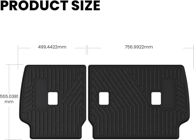 LASFIT Premium Extra Thick Rear Seat Back Covers for Toyota 4Runner 2025 Seat Back Cover | TPE Custom Fit Waterproof 4 Runner 2025 5/7 Seater Second Row Back Seat Backrest Protector Mat Liner
