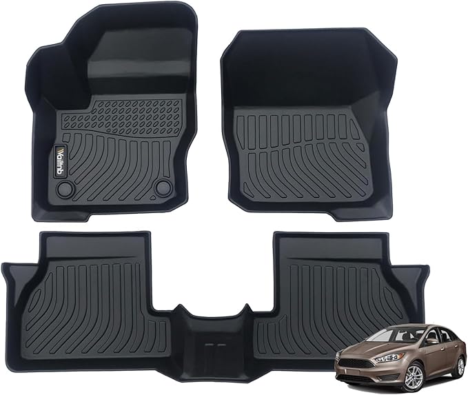 Car Floor Mats Custom Fit 2012 to 2018 Ford Focus All Weather Floor Liners for Ford Focus 2012-2018 Car Mats for 2016 2017 2018 Accessories