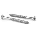 #14 x 3-1/4" Wood Screw 100Pcs 18-8 (304) Stainless Steel Screws Flat Head Phillips Fast Self Tapping Drywall Screws by SG TZH