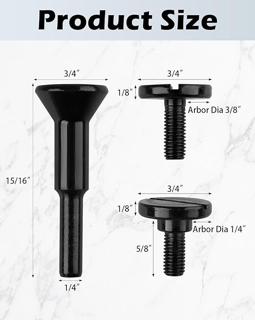 Cut Off Wheel Mounting Mandrel Holder 3/8" & 1/4" Arbor Hole, 4 Pack Cut-Off Wheel for Die Grinder Accessories Drill Bits Tool