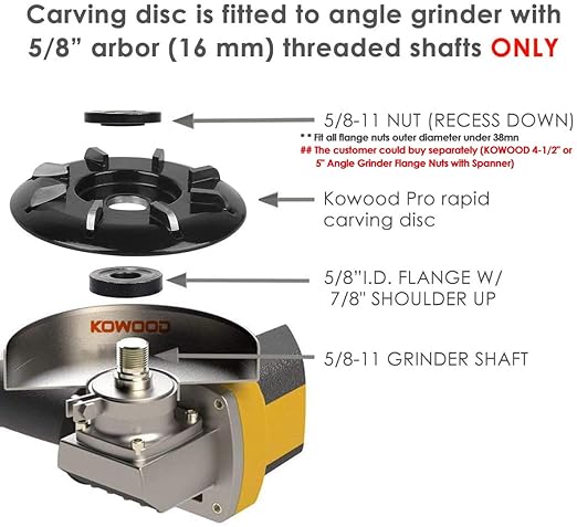 Wood Turbo Carving Disc (Curve) in 8 Teeth by KOWOOD
