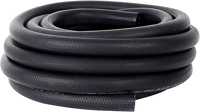 LokoCar Rubber Fuel Hose Line Push Lock 3/16" ID SAE 30R7 NBR 25ft 300PSI Black