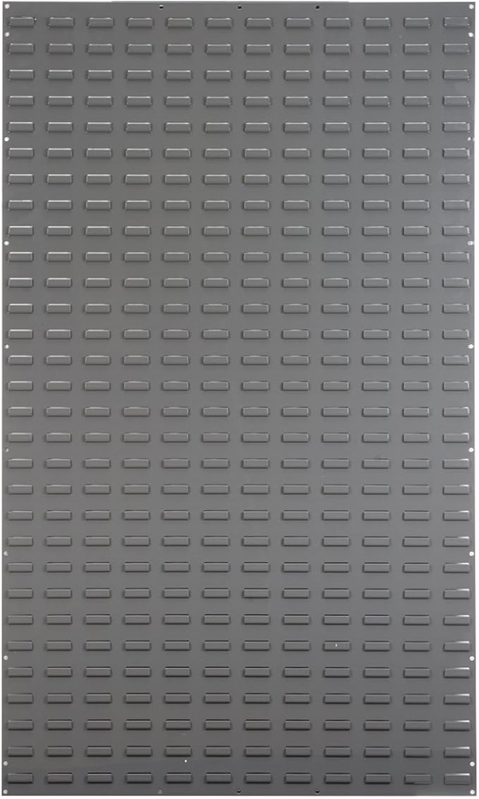 Akro-Mils 30161 Heavy Duty Wall Mount Garage Storage Steel Louvered Panel | Wall Storage Bin Hanging Organizer System for AkroBins, 36-Inch W x 61-Inch H, Grey, Single