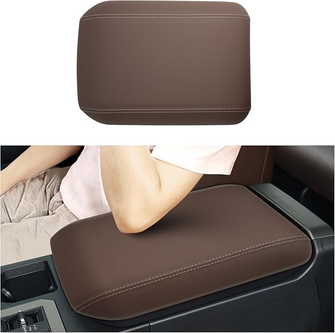 SXCY for 2024 2025 Land Cruiser Armrest Cover for Toyota Land Cruiser 2025 Accessories 2024 2025 Land Cruiser Center Console Cover 2025 Land Cruiser Middle Console Cover (Tan Leatherette ABS)