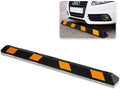 ZONETECH Large Heavy Duty Rubber Parking Curb – 72” Premium Quality Auto Garage Wheel Stopper Professional Grade w/Yellow Reflective Tape for Car, Truck, Trailer and RV (1-Pack)