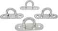 Stainless Steel Ceiling Hooks & Wall Hangers - Heavy Duty M8 Screw Mount, Rust-Proof Anchor Straps for Garage, Outdoor, Storage (4-Pack)