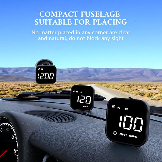 G4S Digital GPS Speedometer, New HUD Car Head Up Display with Digital Speed in MPH KPH, Universal for Cars Truck Electric Hybrid Automobile (G4S-White)